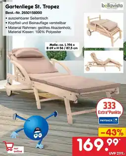 Netto Marken-Discount bellavista Gartenliege St. Tropez Angebot