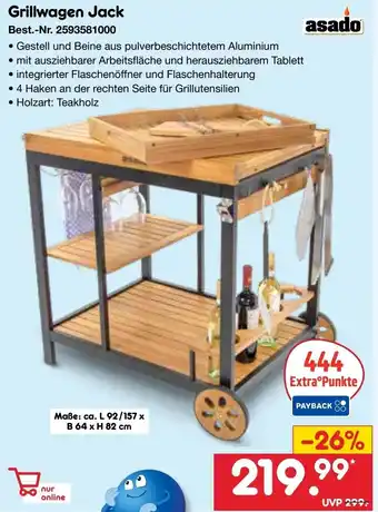 Netto Marken-Discount asado Grillwagen Jack Angebot