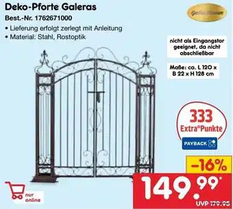 Netto Marken-Discount Deko-Pforte Galeras Angebot