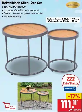 Netto Marken-Discount Beistelltisch Silea, 2er-Set Angebot