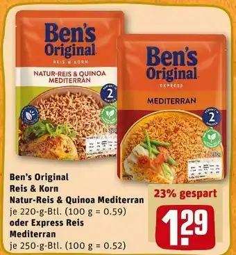 REWE Ben’s original reis & korn Angebot