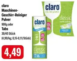 Feneberg Claro Maschinen Geschirr-Reiniger Pulver oder Tabs Angebot