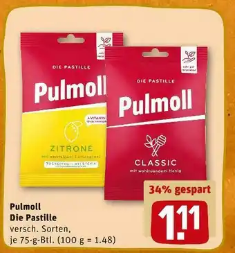 REWE Pulmoll die pastille Angebot