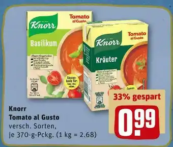 REWE Knorr tomato al gusto Angebot