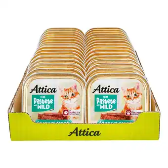 Netto Marken-Discount Attica Katzennahrung Pastete Wild 100 g, 32er Pack Angebot