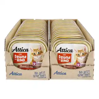 Netto Marken-Discount Attica Katzennahrung Pastete mit Rind 100 g, 32er Pack Angebot