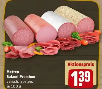 REWE Metten salami premium Angebot