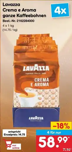 Netto Marken-Discount Lavazza Crema e Aroma ganze Kaffeebohnen Angebot