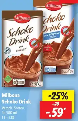 Lidl Milbona Schoko Drink Angebot