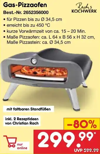 Netto Marken-Discount Rachs kochwerk Gas-Pizzaofen Angebot