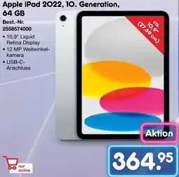 Netto Marken-Discount Apple iPad 2022, 10. Generation, 64 GB Angebot