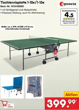 Netto Marken-Discount Sponeta Tischtennisplatte 1-12e/1-13e Angebot