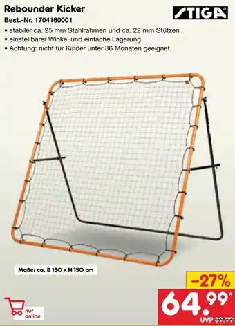 Netto Marken-Discount STIGA Rebounder Kicker Angebot