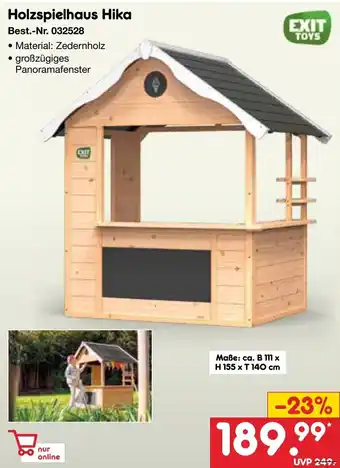 Netto Marken-Discount EXIT TOYS Holzspielhaus Hika Angebot