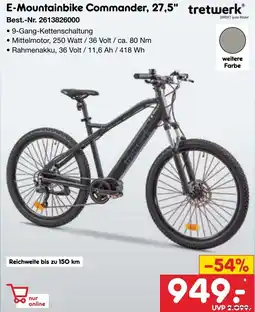 Netto Marken-Discount Tretwerk E-Mountainbike Commander, 27,5" Angebot