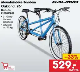 Netto Marken-Discount GALANO Mountainbike-Tandem Oakland, 26" Angebot