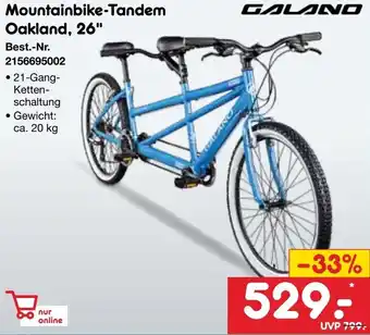 Netto Marken-Discount GALANO Mountainbike-Tandem Oakland, 26" Angebot