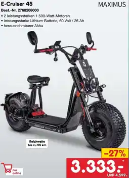 Netto Marken-Discount MAXIMUS E-Cruiser 45 Angebot