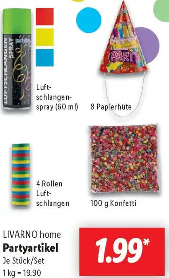 Lidl LIVARNO home Partyartikel Angebot