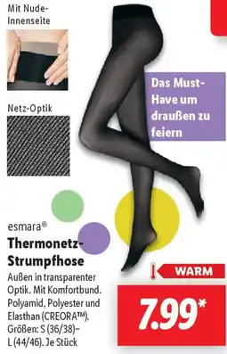 Lidl esmara Thermonetz Strumpfhose Angebot