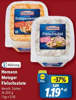 Lidl Homann Metzger Fleischsalate Angebot