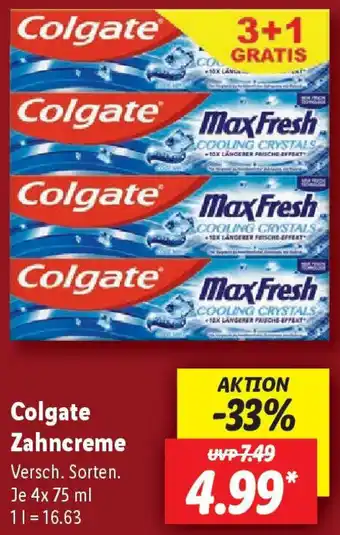 Lidl Colgate Zahncreme Angebot