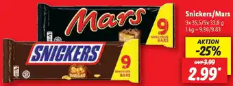 Lidl Snickers/Mars Angebot