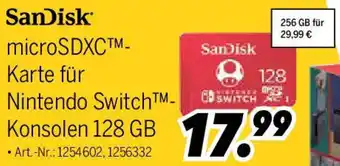 MEDIMAX SanDisk microSDXC Karte für Nintendo Switch Konsolen 128 GB Angebot