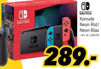 MEDIMAX NINTENDO SWITCH Konsole Neon-Rot/ Neon-Blau Angebot