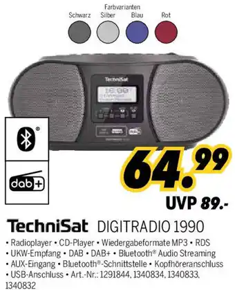 MEDIMAX TechniSat DIGITRADIO 1990 Angebot