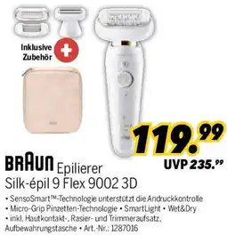 MEDIMAX BRAUN Epilierer Silk-épil 9 Flex 9002 3D Angebot