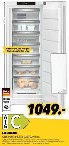 MEDIMAX LIEBHERR Gefrierschrank FNC 7227-22 Weiss Angebot