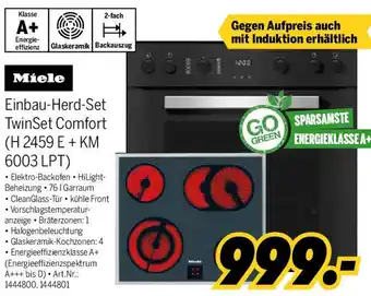 MEDIMAX Miele Einbau-Herd-Set TwinSet Comfort (H 2459 E + KM 6003 LPT) Angebot