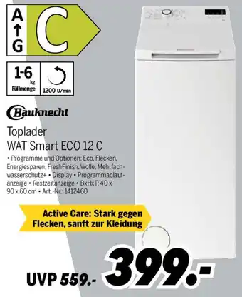 MEDIMAX Bauknecht Toplader WAT Smart ECO 12 C Angebot