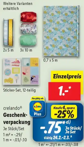 Lidl Crelando Geschenkverpackung Angebot