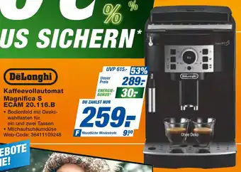 expert Techno Land DeLonghi Kaffeevollautomat Magnifica S ECAM 20.116.B Angebot