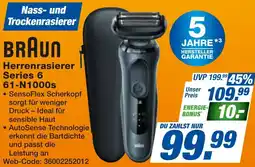 expert Techno Land BRAUN Herrenrasierer Series 6 61-N1000s Angebot