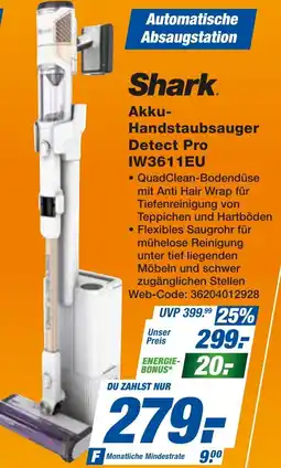 expert Techno Land Shark Akku Handstaubsauger Detect Pro IW3611EU Angebot