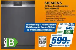 expert Techno Land SIEMENS Einbau-Geschirrspüler SN53ES06UE Angebot