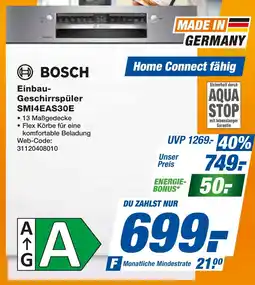 expert Techno Land BOSCH Einbau Geschirrspüler SMI4EAS30E Angebot