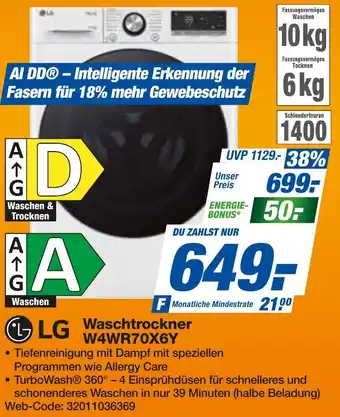 expert Techno Land LG Waschtrockner W4WR70X6Y Angebot