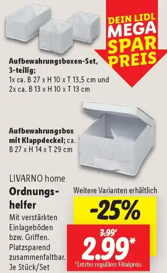 Lidl LIVARNO home Ordnungshelfer Angebot