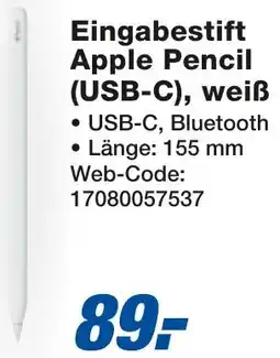 expert Techno Land Apple Eingabestift Apple Pencil (USB-C), weiß Angebot