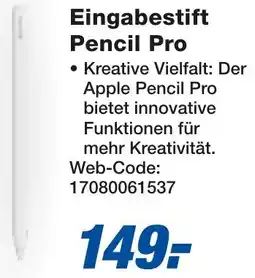 expert Techno Land Apple Eingabestift Pencil Pro Angebot