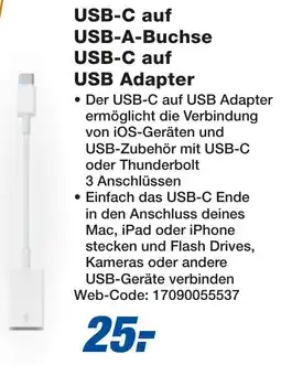 expert Techno Land Apple USB-C auf USB-A-Buchse USB-C auf USB Adapter Angebot