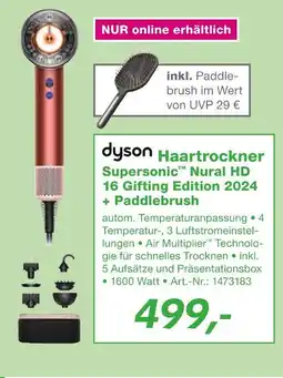 EP Dyson haartrockner supersonic nural hd 16 gifting edition 2024 + paddlebrush Angebot