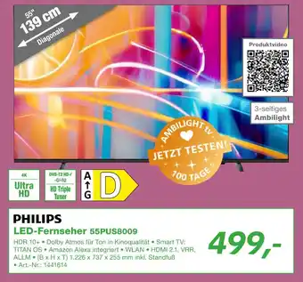 EP Philips led-fernseher 55pus8009 Angebot