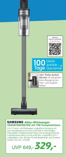 EP Samsung akku-stielsauger vs20b75bcr5/wd jet 75e completeclean Angebot