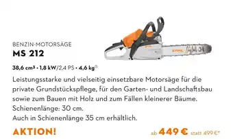 STIHL Stihl benzin-motorsäge ms 212 Angebot