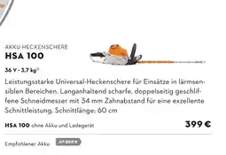 STIHL Stihl akku-heckenschere hsa 100 Angebot